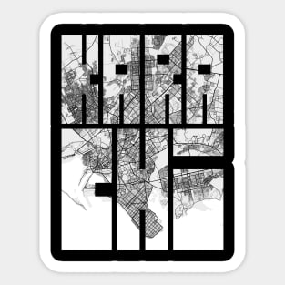 Karachi, Pakistan City Map Typography - Light Sticker